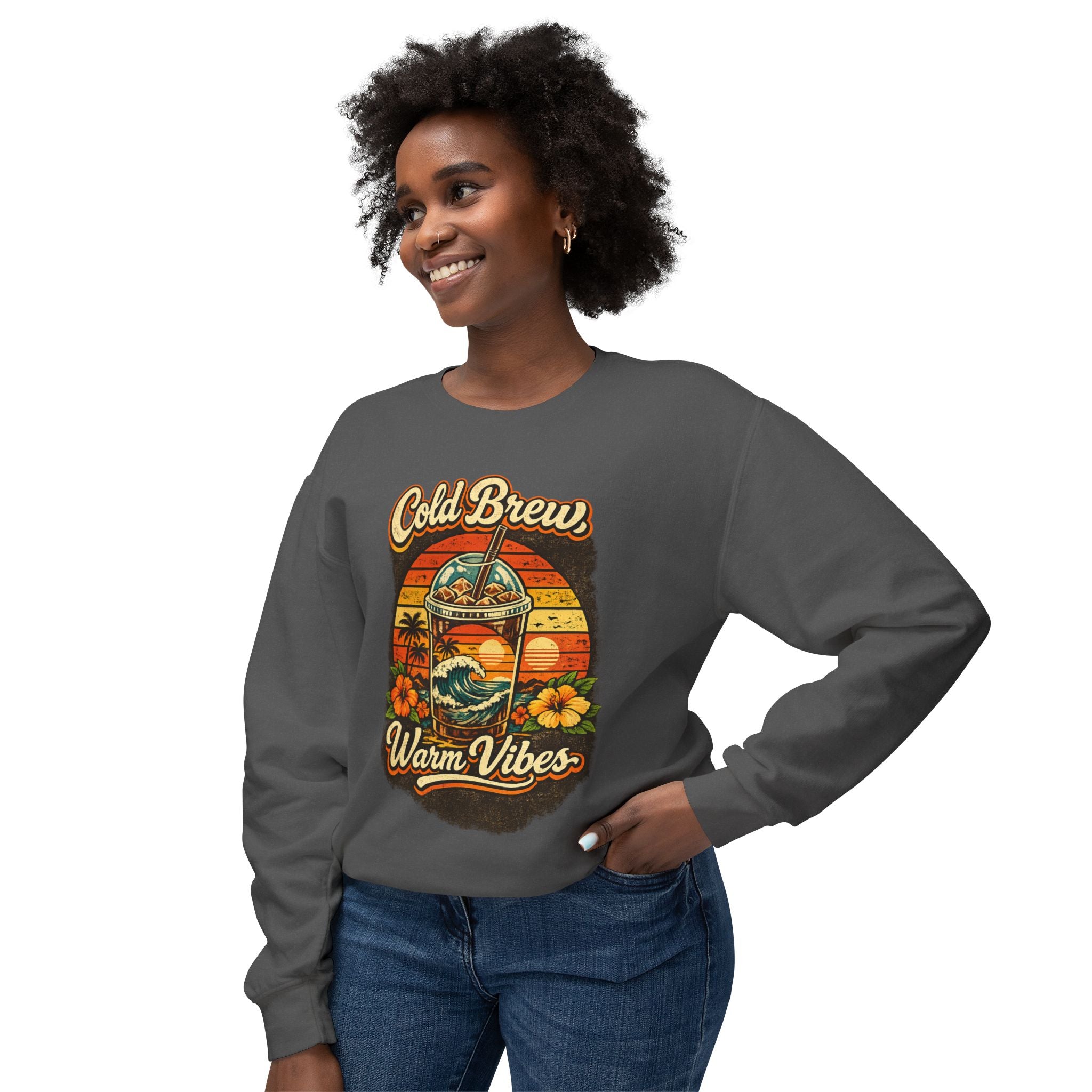 Cold Brew Warm Vibes Crewneck Sweatshirt