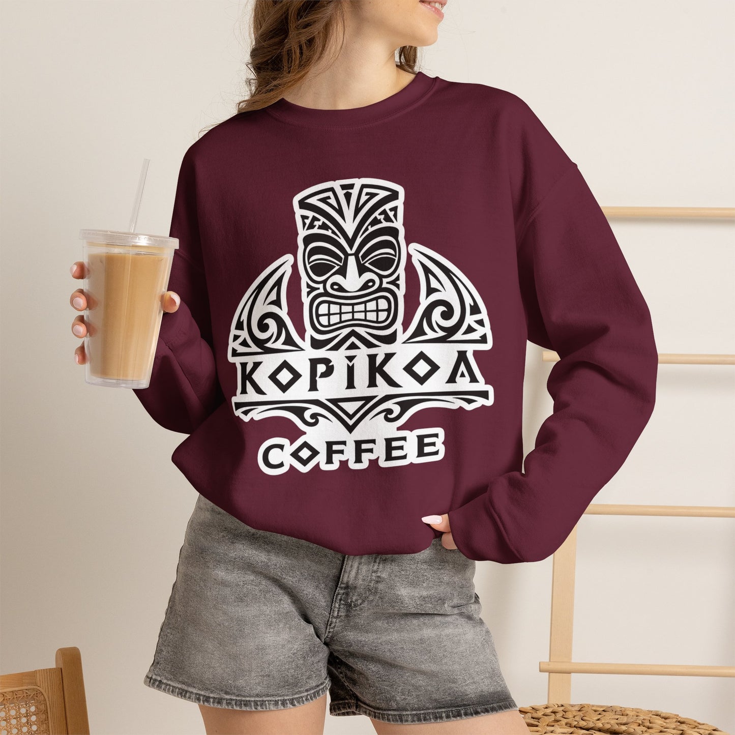 Kopikoa Tribal Logo – Unisex Crewneck Sweatshirt
