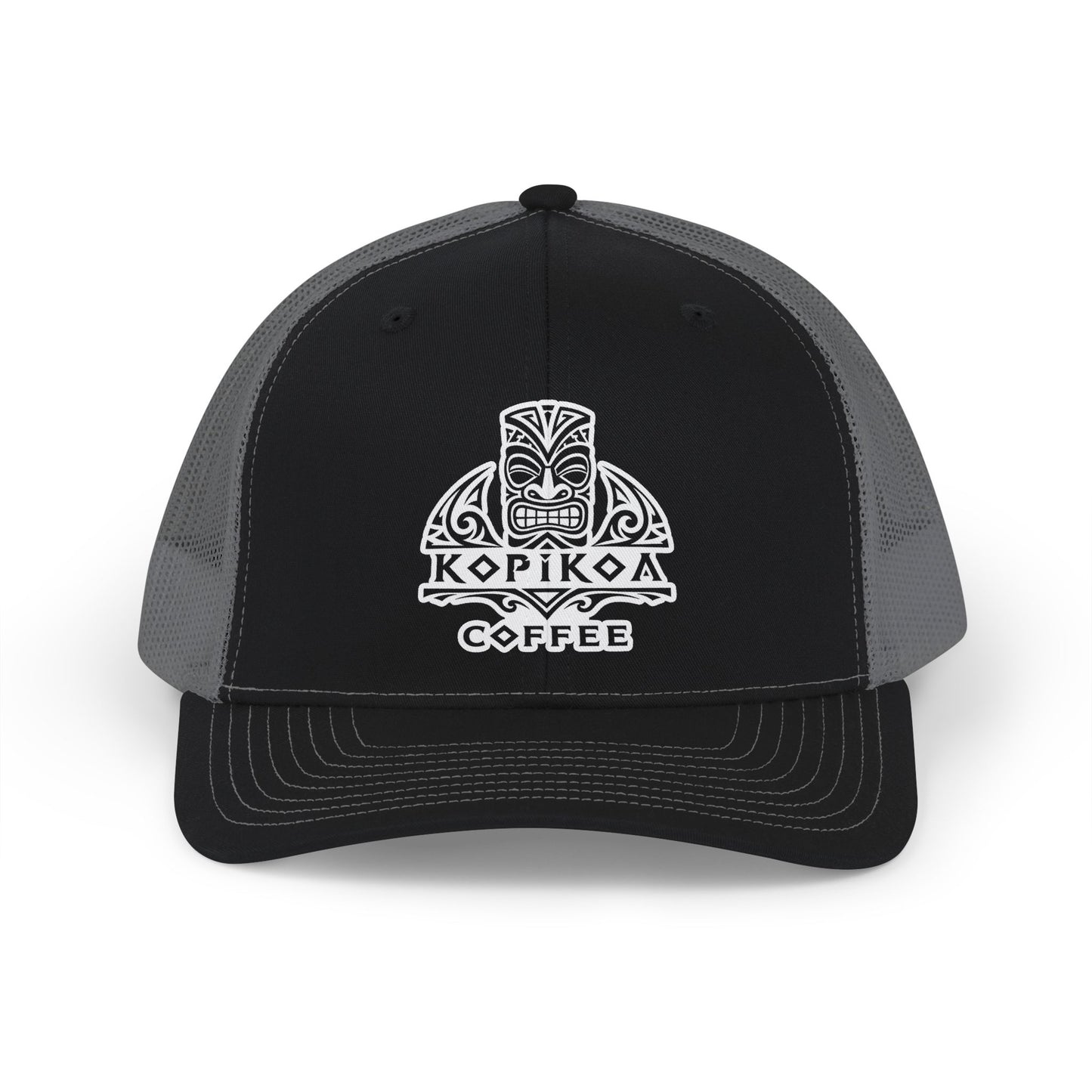 Kopikoa Tiki Logo Embroidered Trucker Cap — Snapback Hat