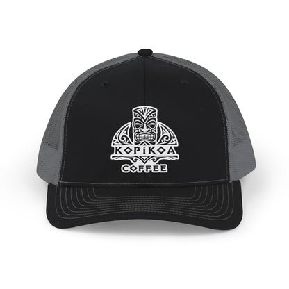 Kopikoa Tiki Logo Embroidered Trucker Cap — Snapback Hat