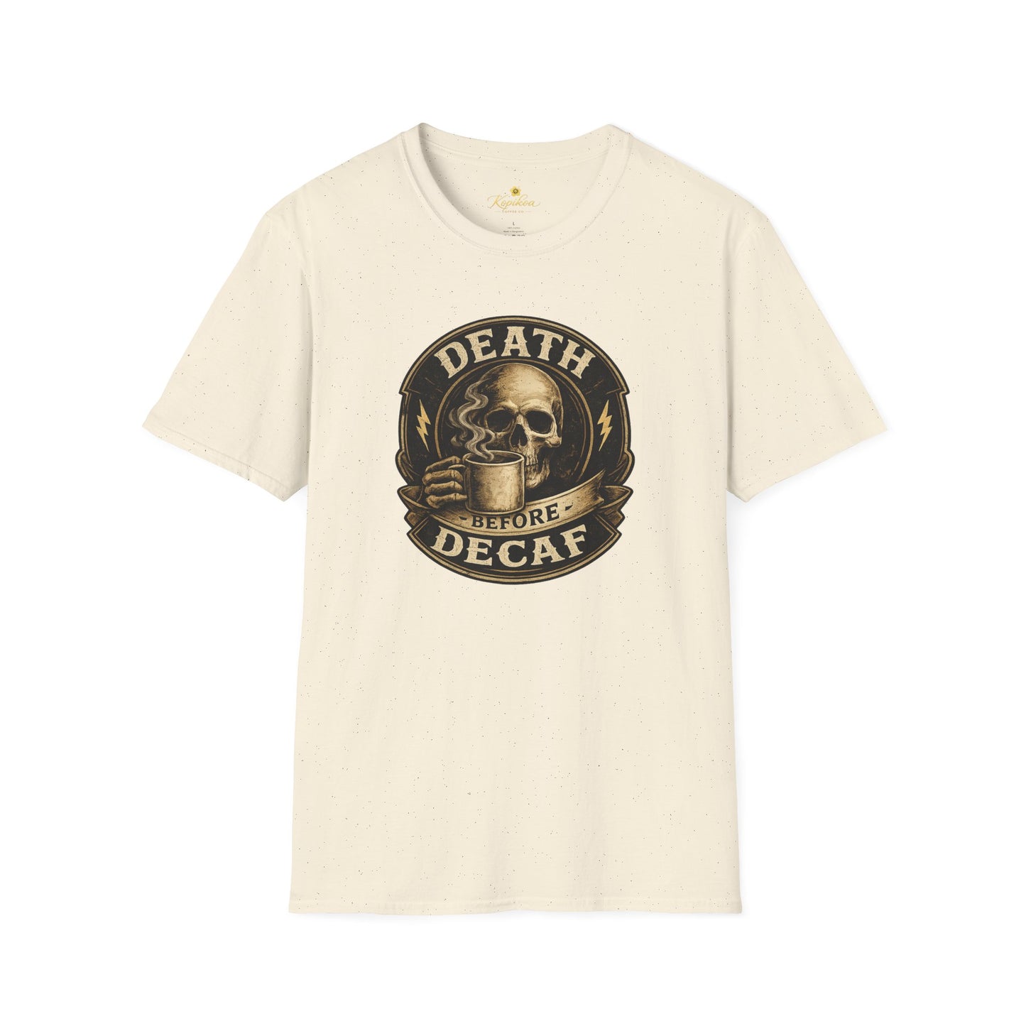 Kopikoa Death Before Decaf – Unisex T-Shirt