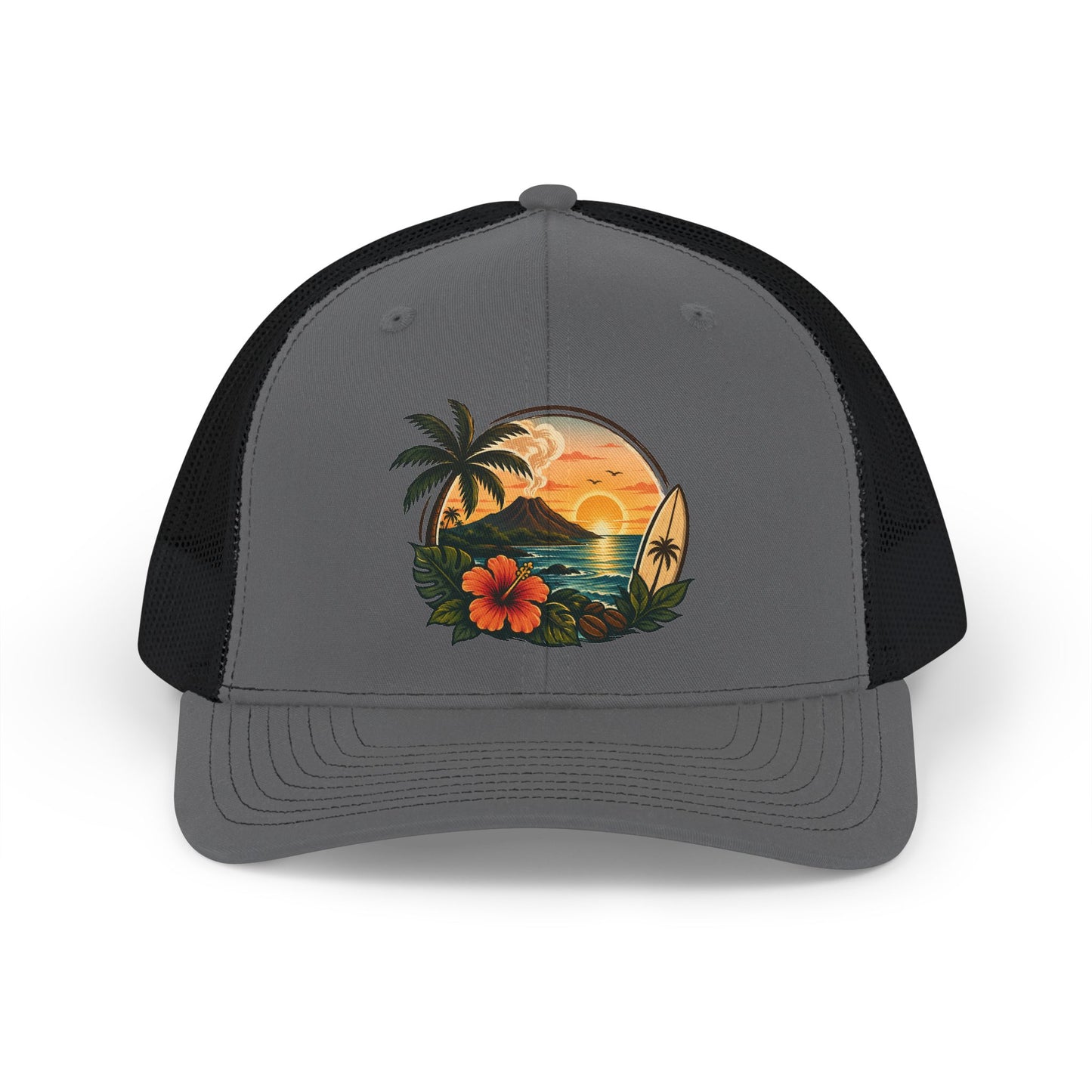 Kopikoa Tropical Sunset Surf Trucker Cap — Snapback Hat