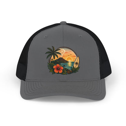 Kopikoa Tropical Sunset Surf Trucker Cap — Snapback Hat