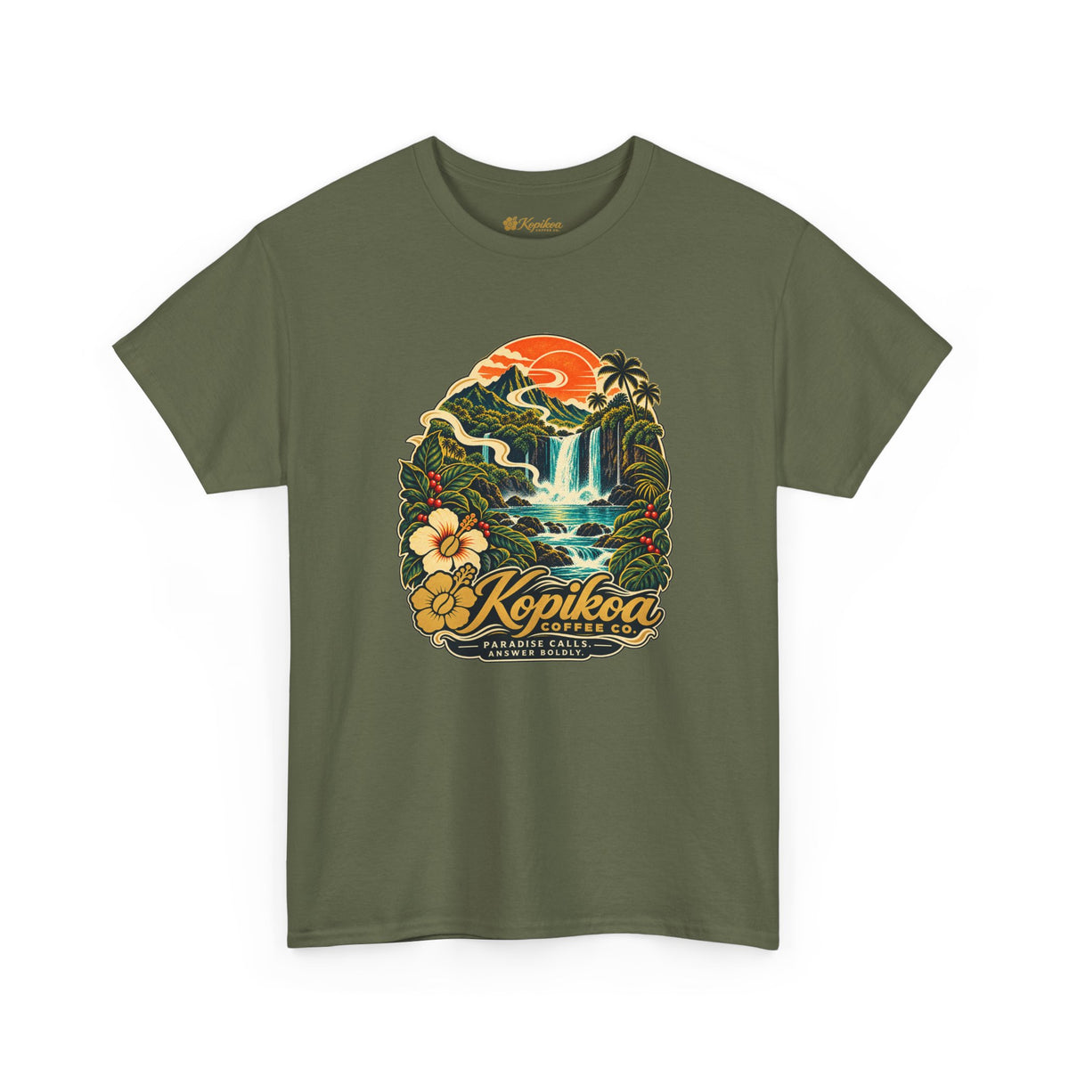 Kopikoa Waterfall Hawaii T-Shirt — Tropical Vintage Island Tee