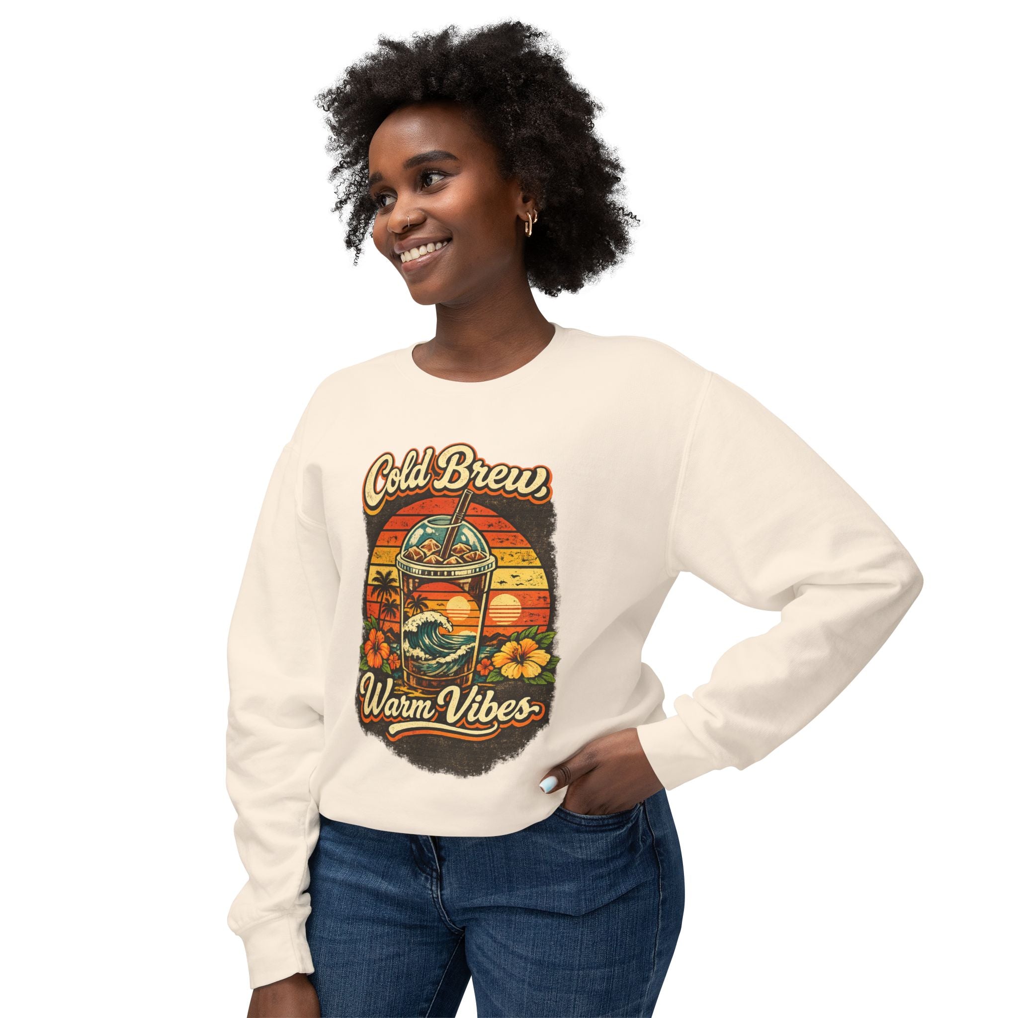 Cold Brew Warm Vibes Crewneck Sweatshirt