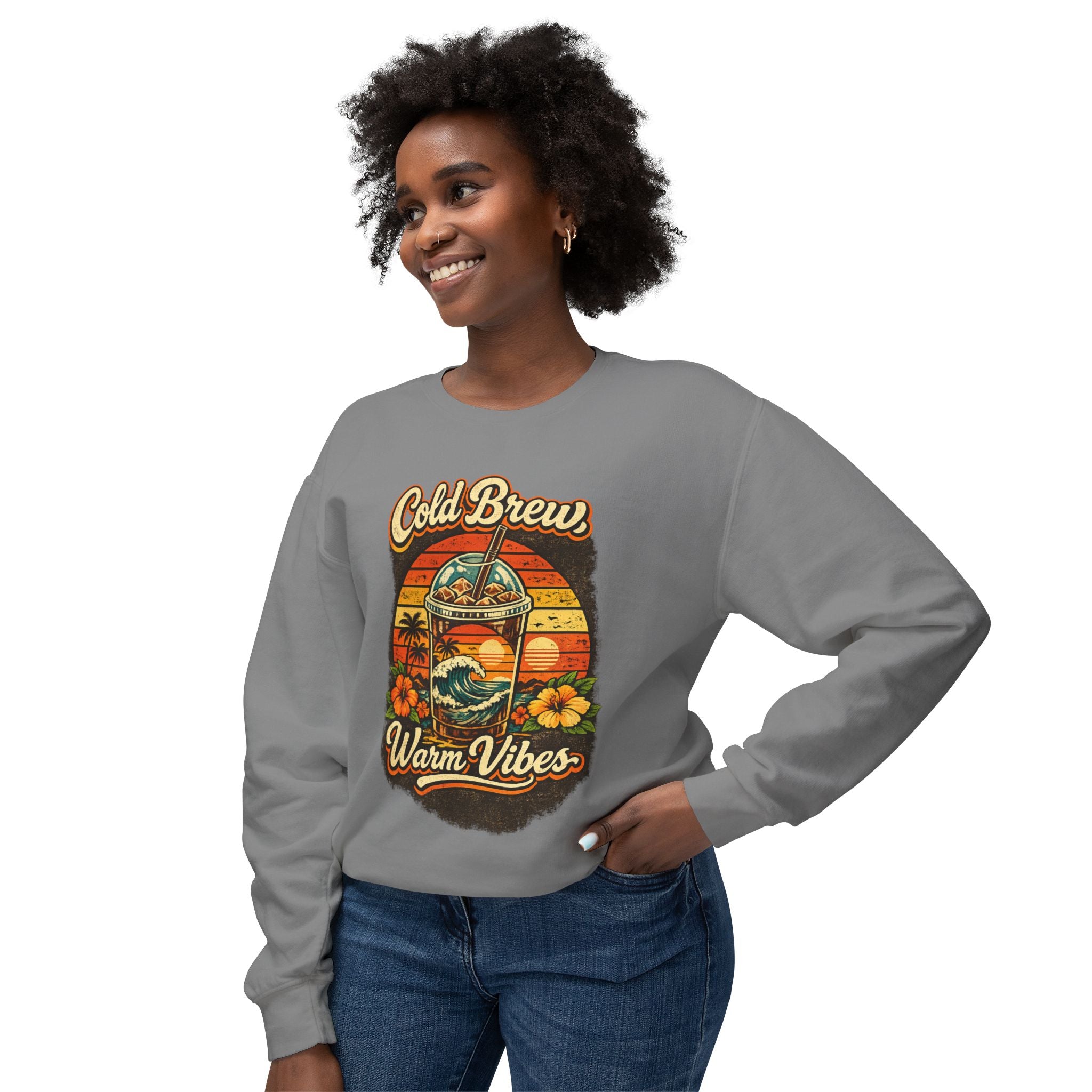 Cold Brew Warm Vibes Crewneck Sweatshirt