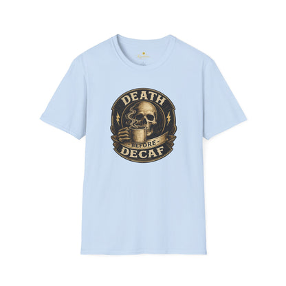 Kopikoa Death Before Decaf – Unisex T-Shirt