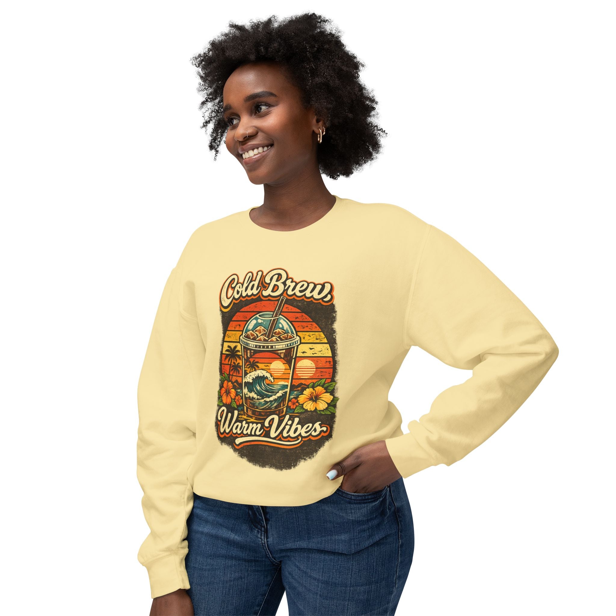 Cold Brew Warm Vibes Crewneck Sweatshirt