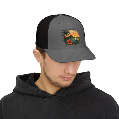 Kopikoa Tropical Sunset Surf Trucker Cap — Snapback Hat