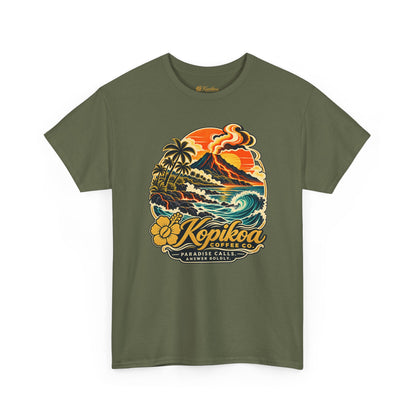 Vintage Hawaiian Surf & Coffee 'Kopikoa' Paradise Graphic Tee