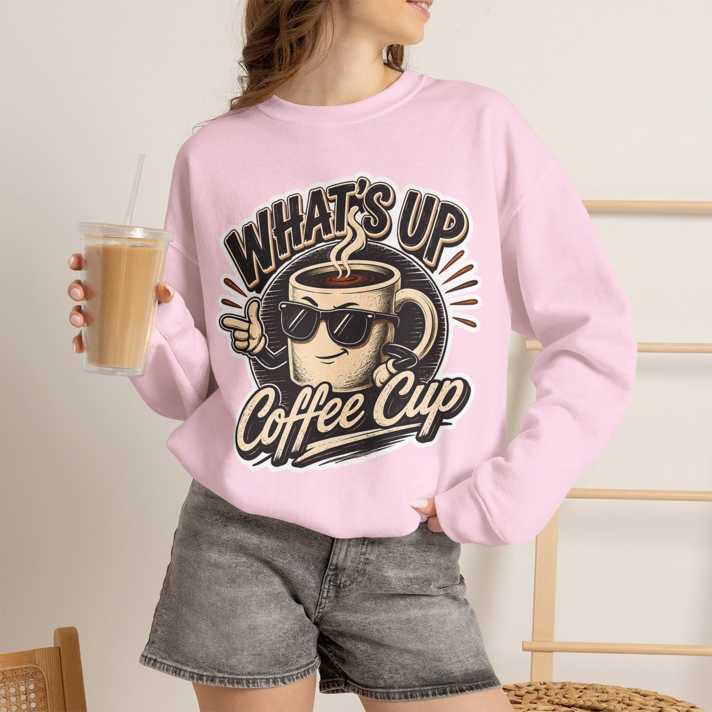 Kopikoa What's Up Coffee Cup – Unisex Crewneck Sweatshirt