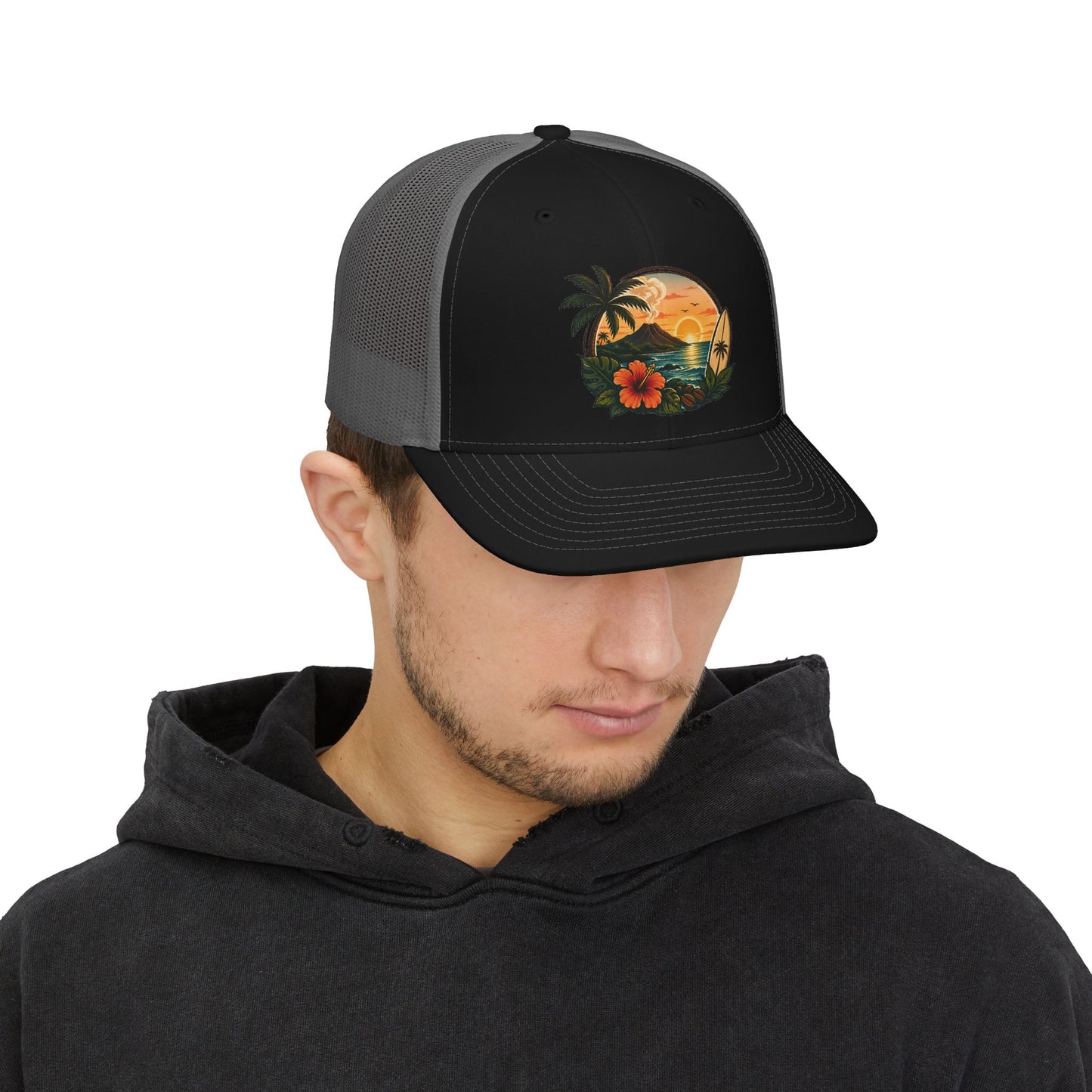 Kopikoa Tropical Sunset Surf Trucker Cap — Snapback Hat