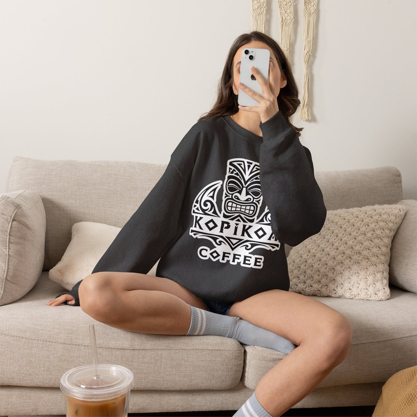 Kopikoa Tribal Logo – Unisex Crewneck Sweatshirt