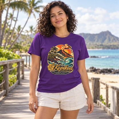 Vintage Hawaiian Surf & Coffee 'Kopikoa' Paradise Graphic Tee