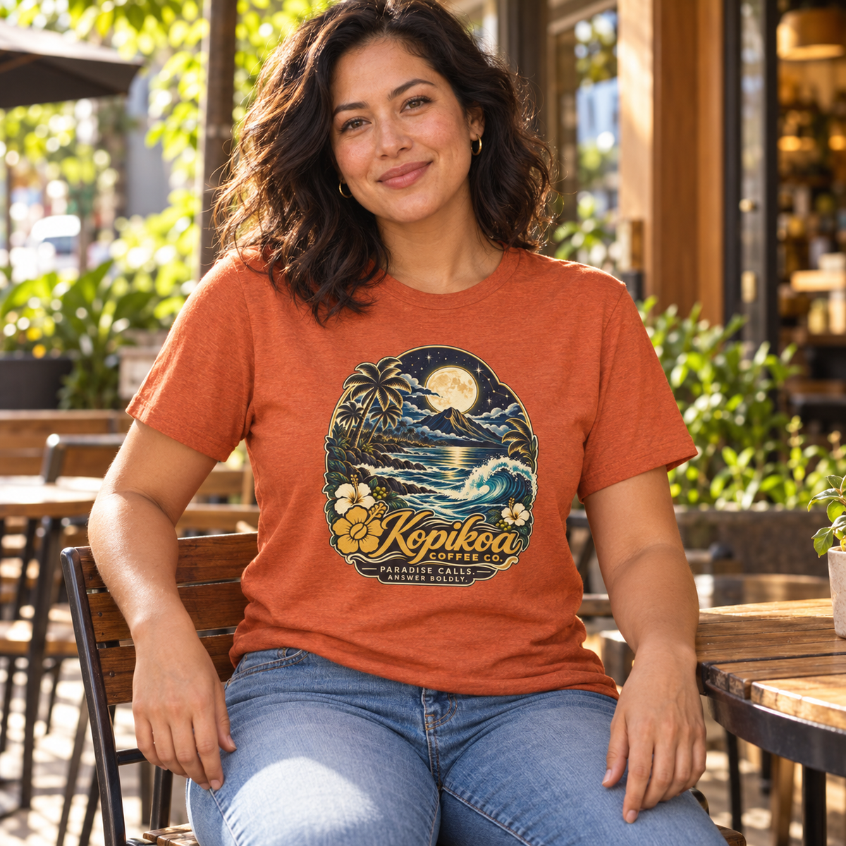 Kopikoa Moonlit Hawaiian Tee