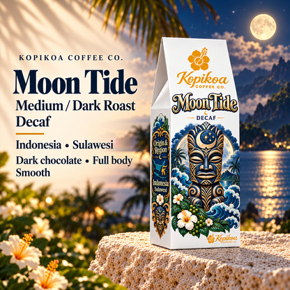 Moon Tide - Decaf Medium/Dark Roast 12oz (340g)